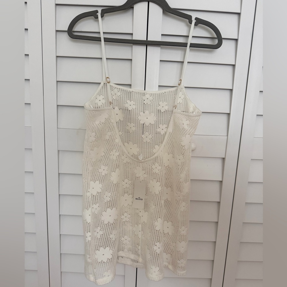 Hollister White Floral Lace Slip